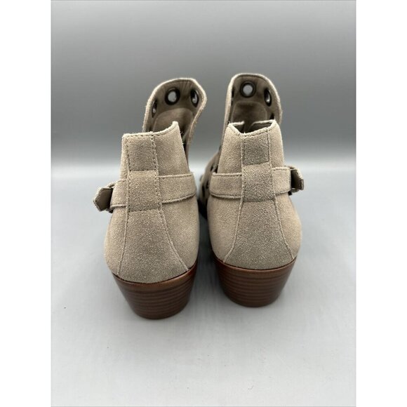 Sam Edelman Beige Suede Pedra Grommet Women’s Ankle Boots Size 8.5 - Picture 3 of 7